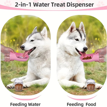 2-in-1 Portable Dog Food & Water Bottle