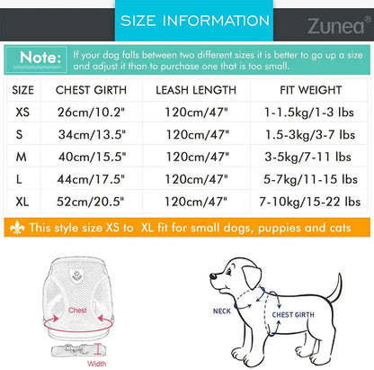 Reflective Adjustable Pet Harness Set