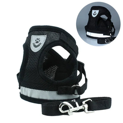 Reflective Adjustable Pet Harness Set