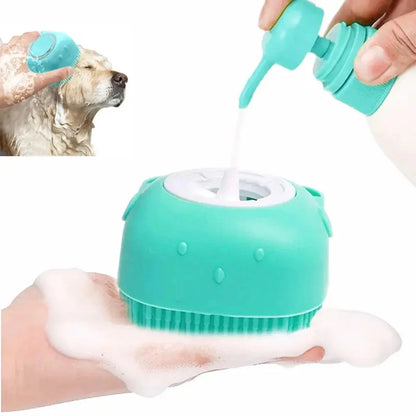 Silicone 2-in-1 Pet Bath Massage Brush