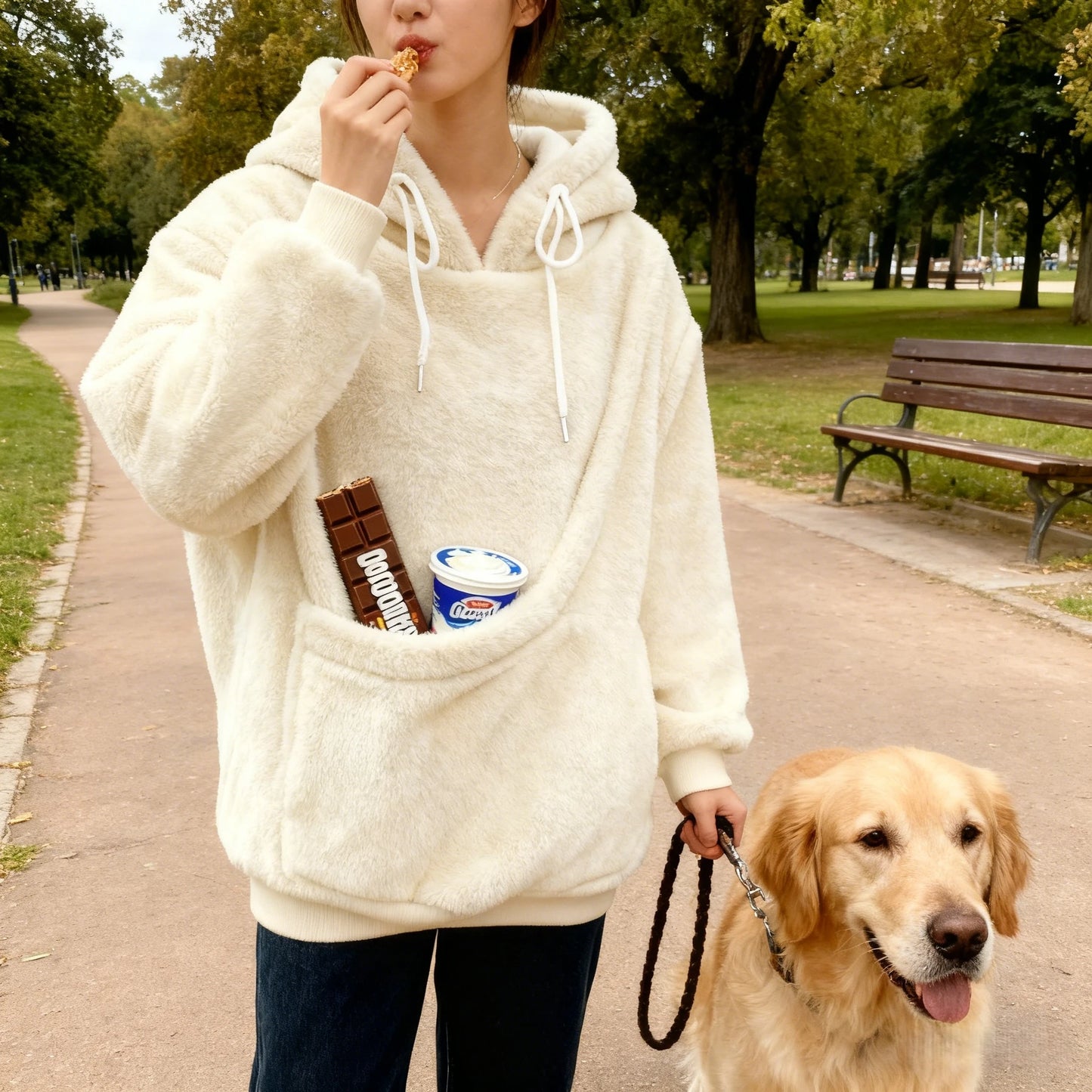 Fuzzy Pet Sling Hoodie