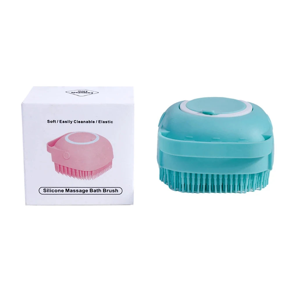 Silicone 2-in-1 Pet Bath Massage Brush