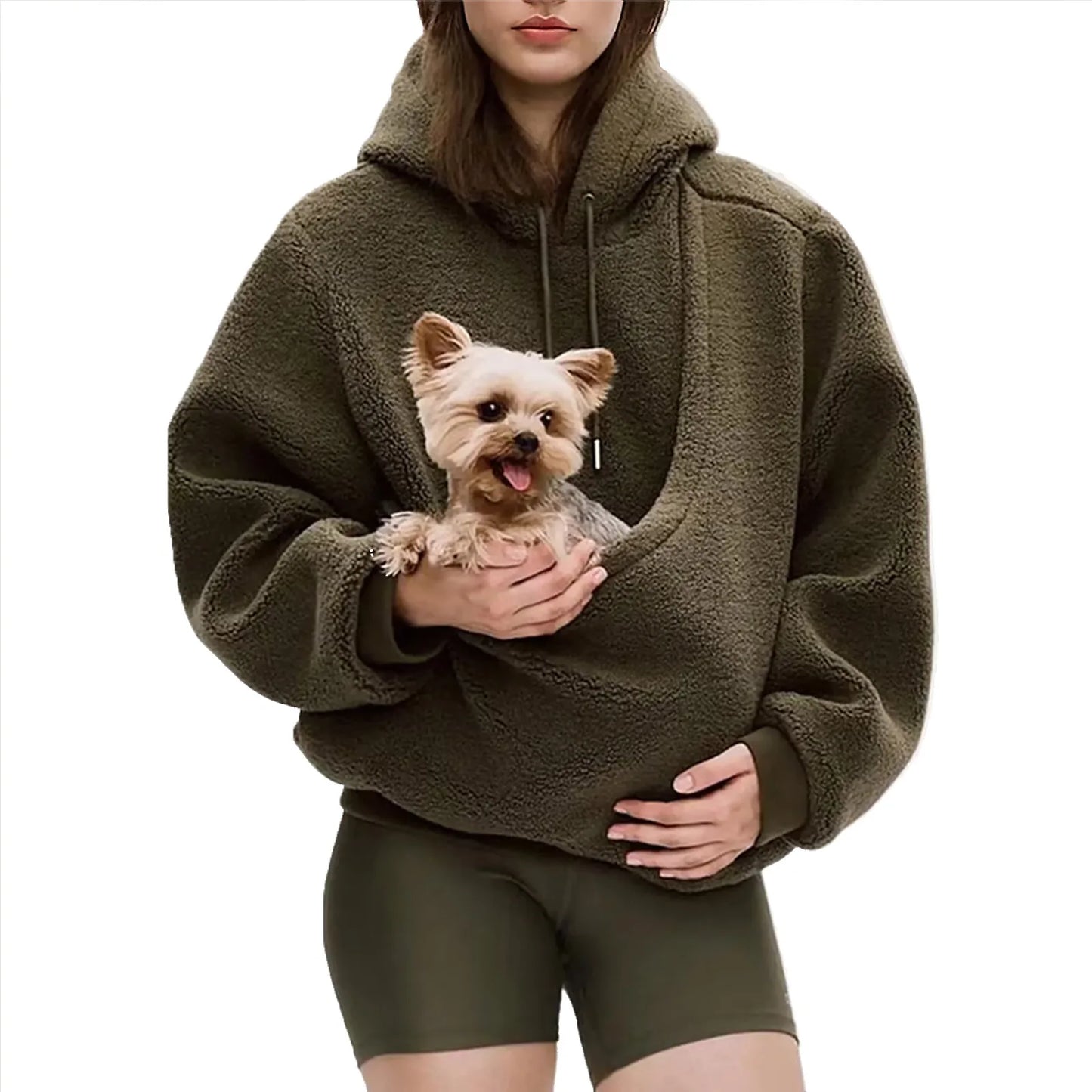 Fuzzy Pet Sling Hoodie