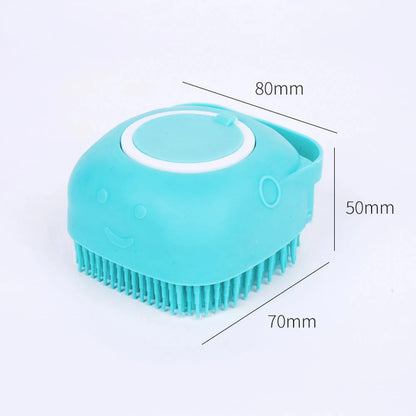 Silicone 2-in-1 Pet Bath Massage Brush