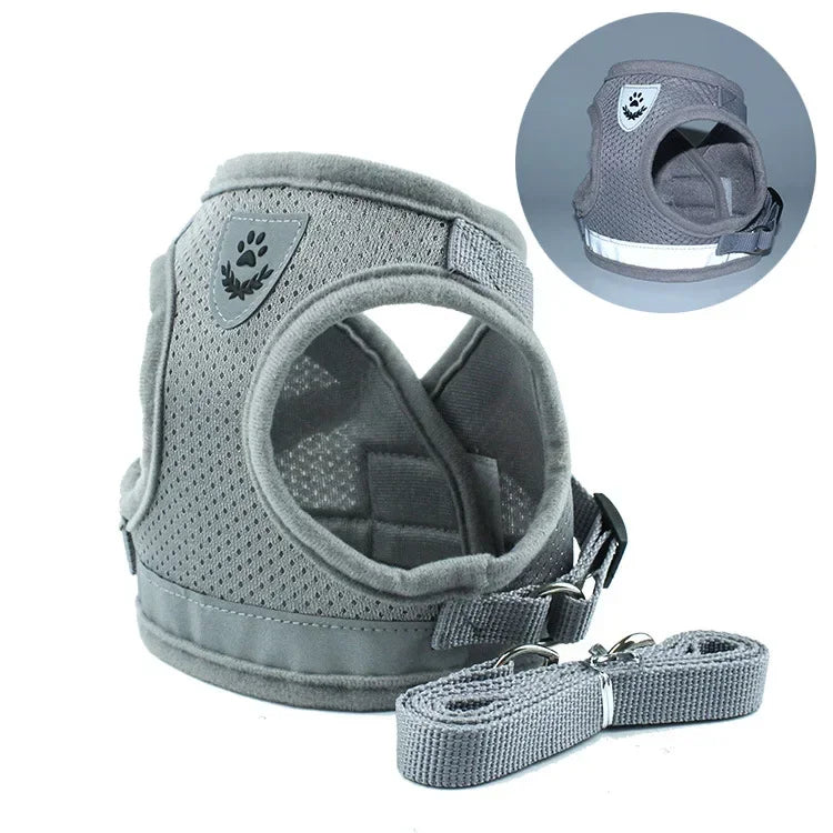 Reflective Adjustable Pet Harness Set