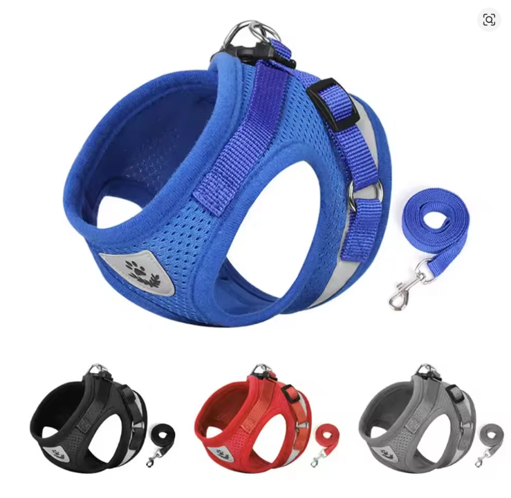Reflective Adjustable Pet Harness Set