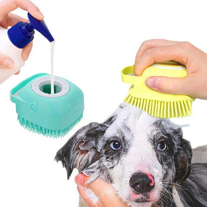Silicone 2-in-1 Pet Bath Massage Brush