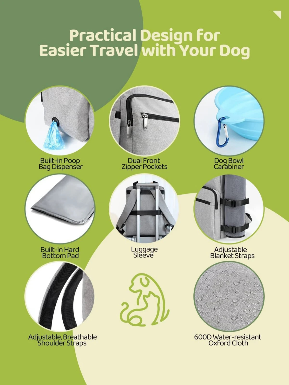AdventurePaws Pet Travel Organizer Set
