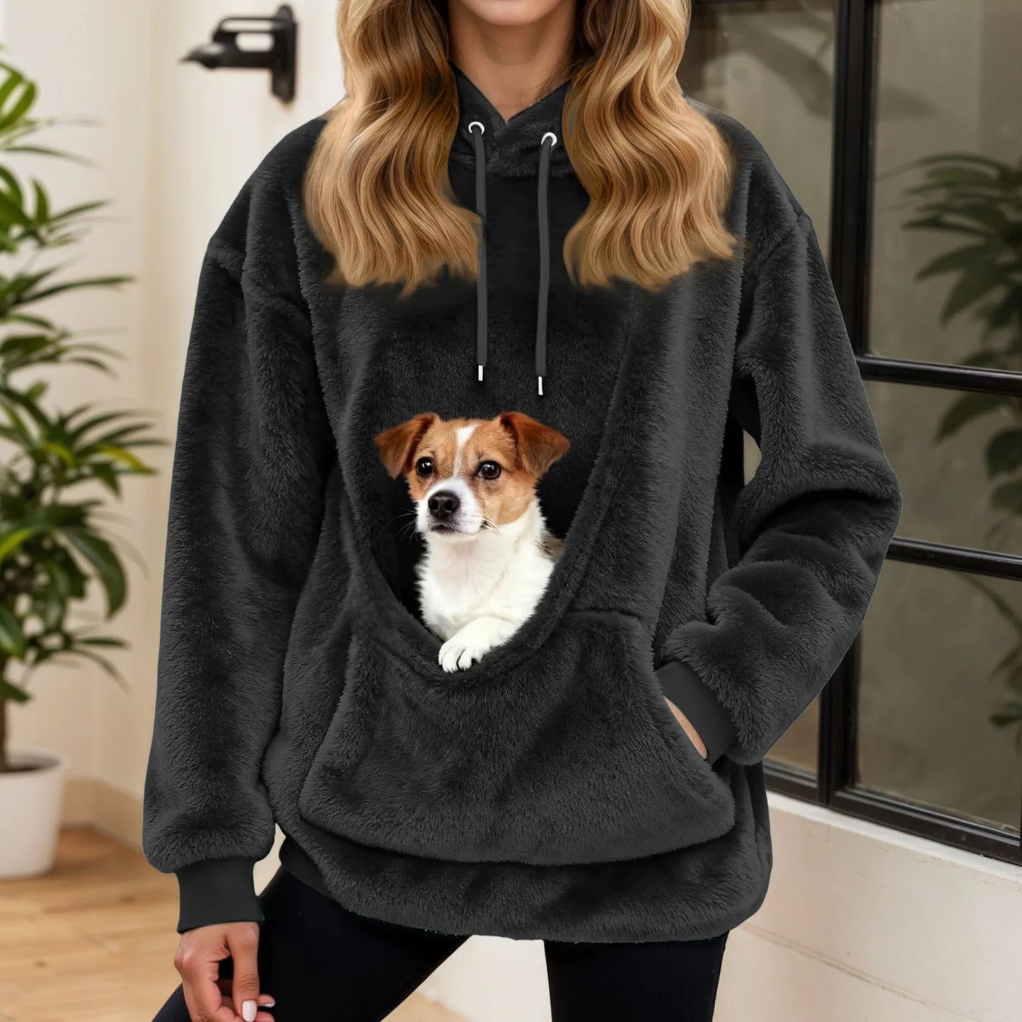 Fuzzy Pet Sling Hoodie