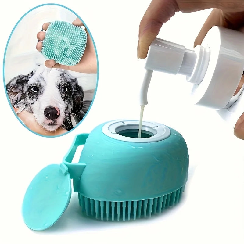 Silicone 2-in-1 Pet Bath Massage Brush